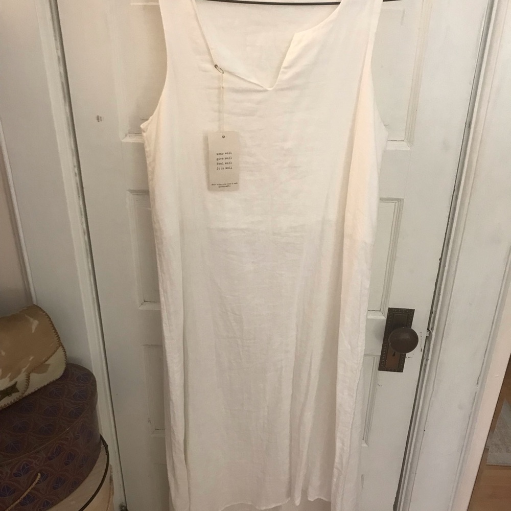 It Is Well LA Split Neck Cotton Midi